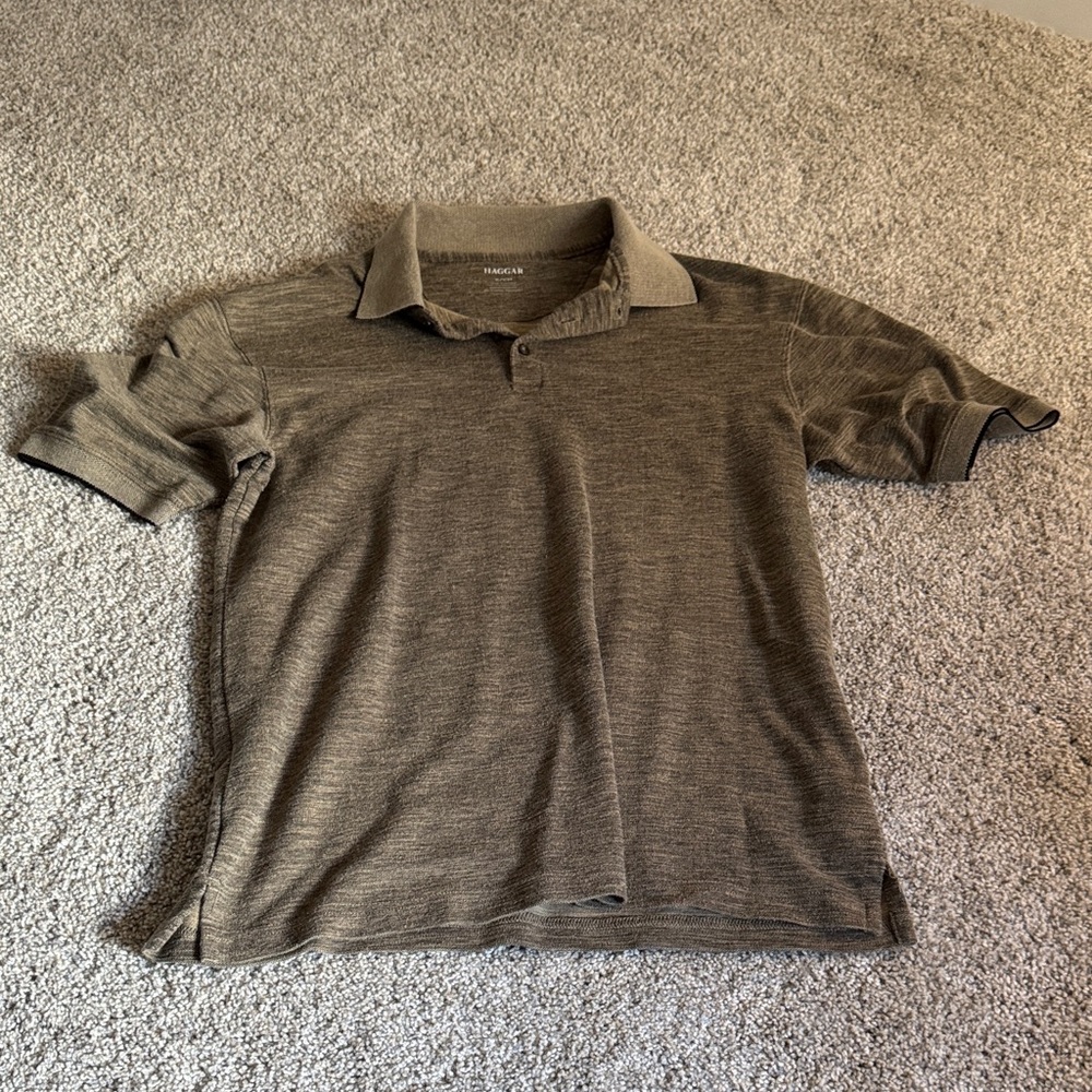 Haggar Men's Polo Shirt in Rich Brown